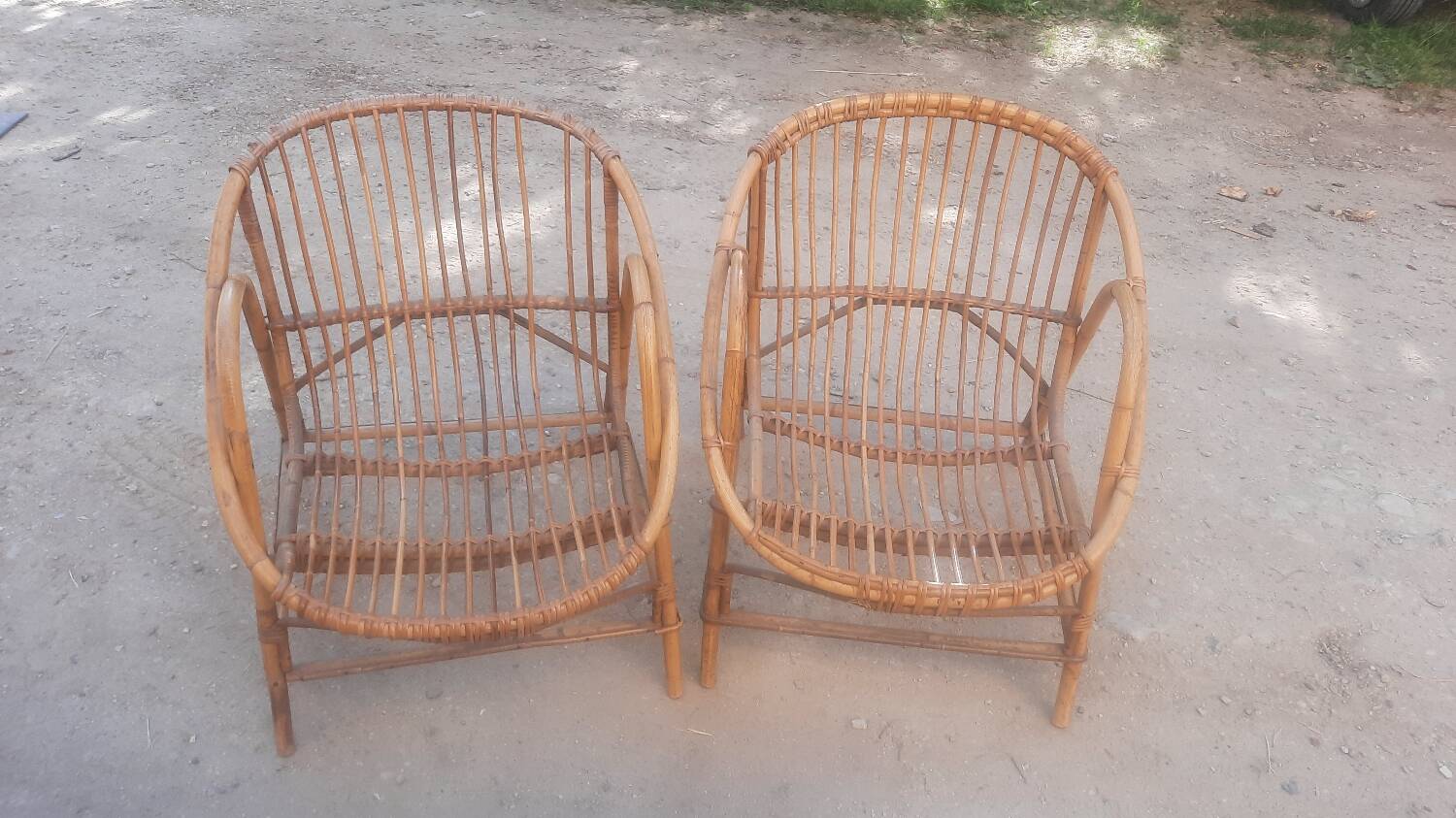 Rattan and bamboo garden furniture