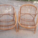 Rattan and bamboo garden furniture