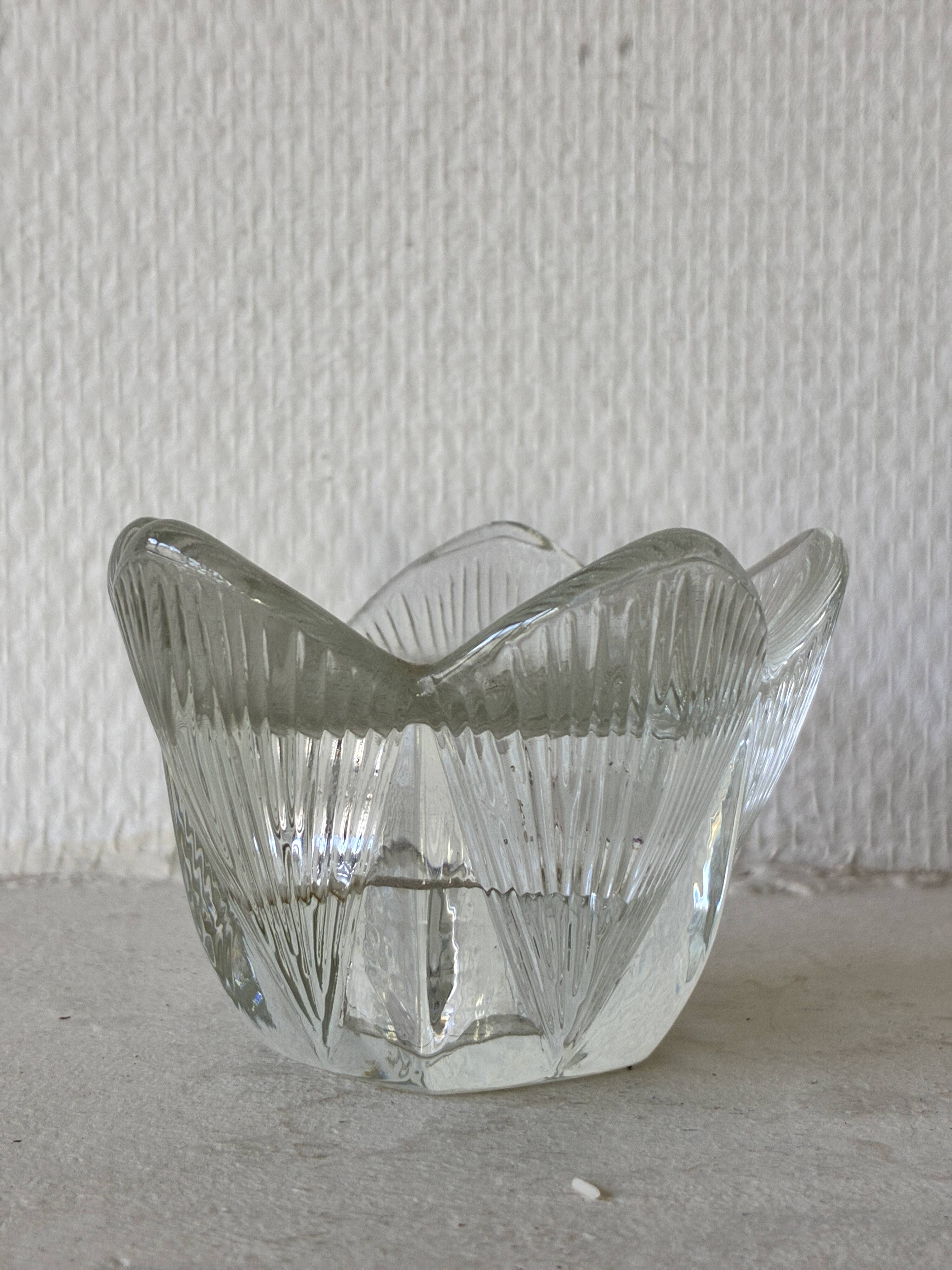 Bougeoir verre forme tulipe