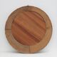 Belgian Art Deco Round Mirror with Geometric Wooden Frame, circa 1920