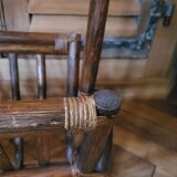 Vintage rattan magazine rack