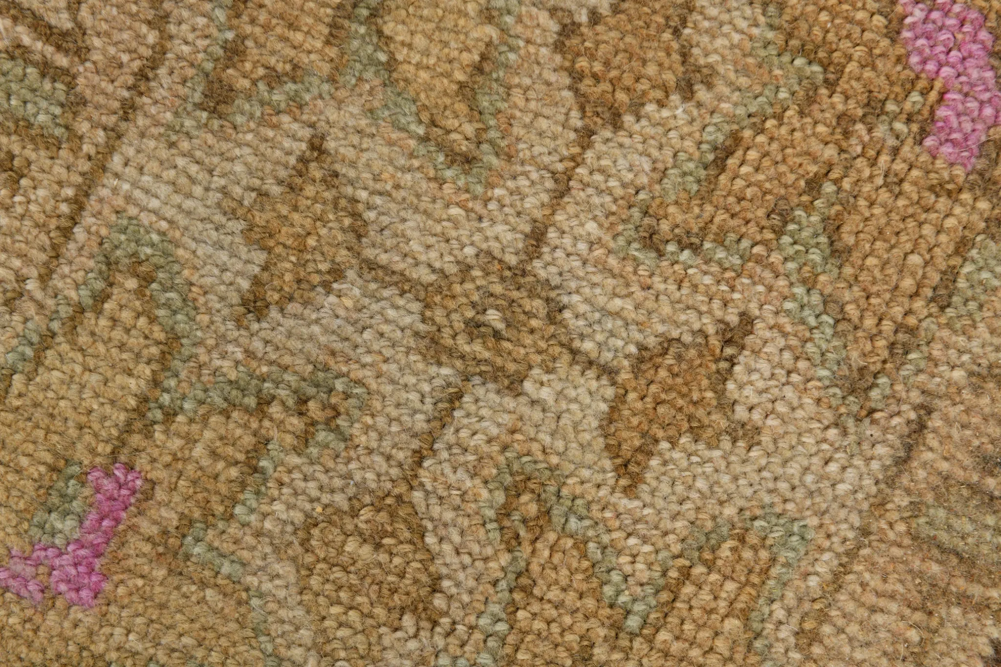 Light Brown & Pink Vintage Persian Rug, Handmade Wool Classic Home Decor