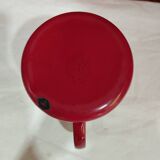 Pitcher in red enamelled sheet metal