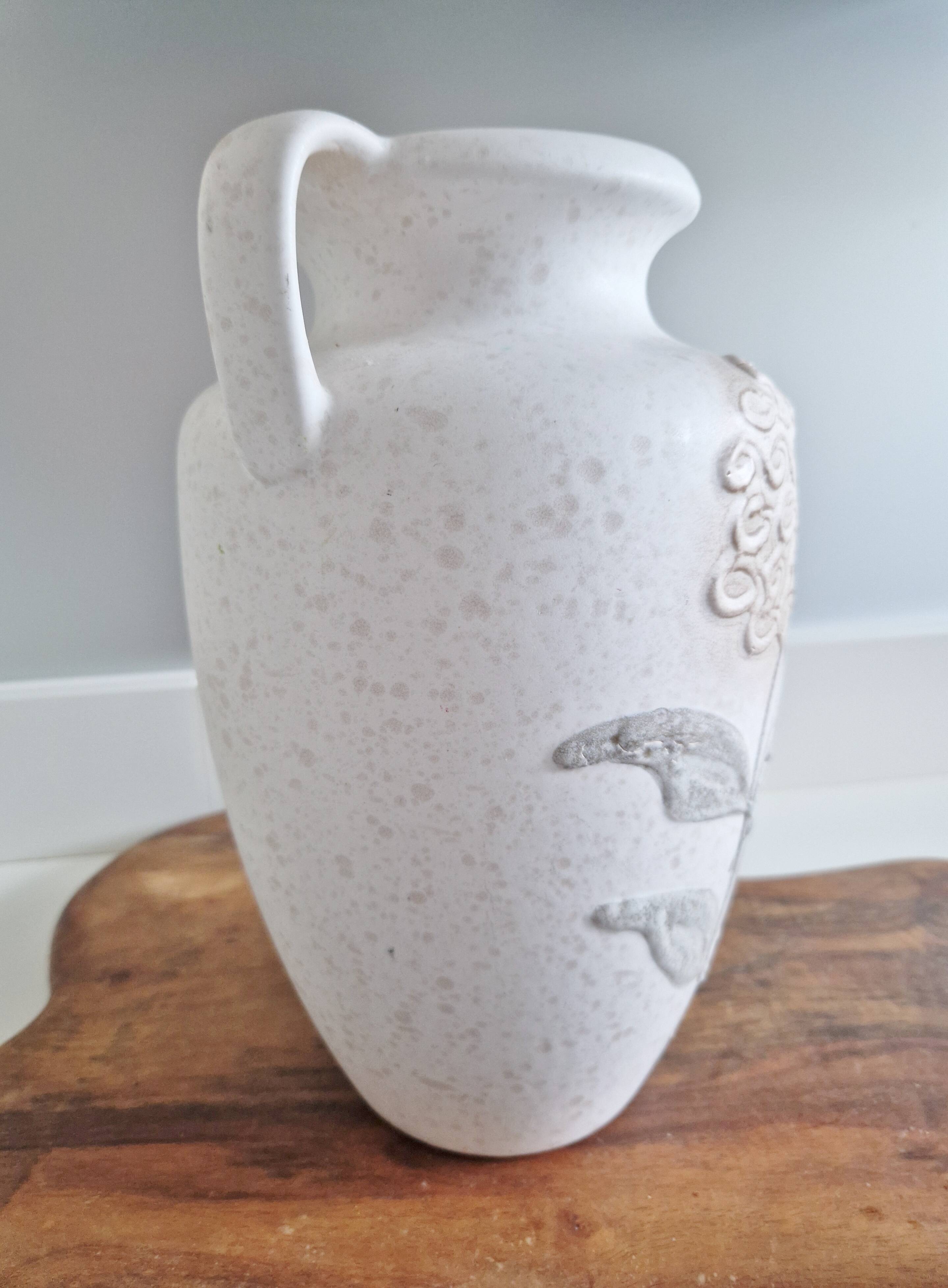 Vintage ceramic amphora vase Scheurich West Germany shabby 60s model 606-28