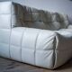 Vintage Leather Kashima Sofa in White Leather by Michel Ducaroy for Ligne Roset, 1980s