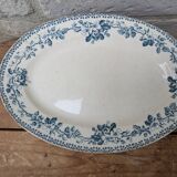 Old oval ironstone serving dish from Debray, Guadeloupe service