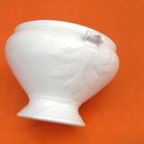 Soupière ancienne   Porcelaine blanche à décor de feuilles de chêne