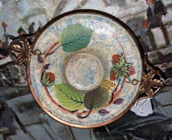 Louis DAGE (1885-1963) Coupe Art Déco en céramique émaillée