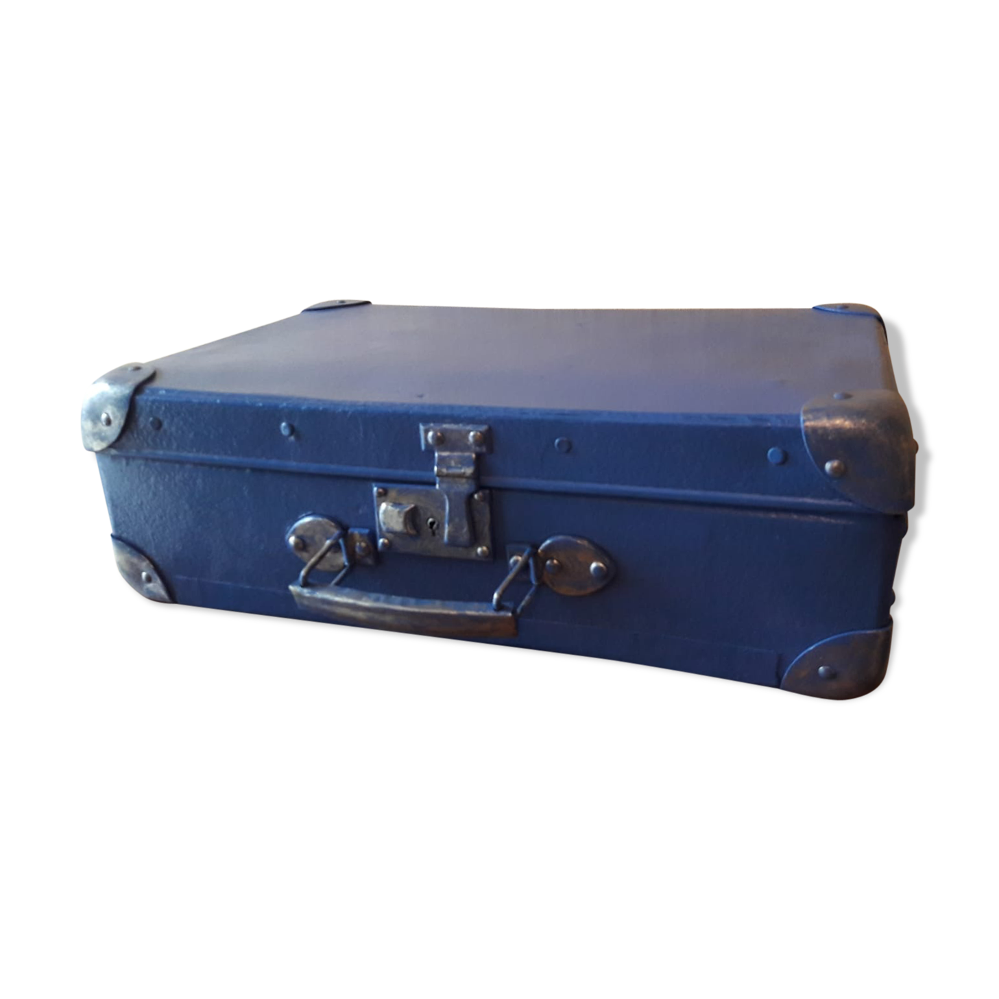 Vintage blue suitcase