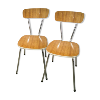 Duo of chairs in formica