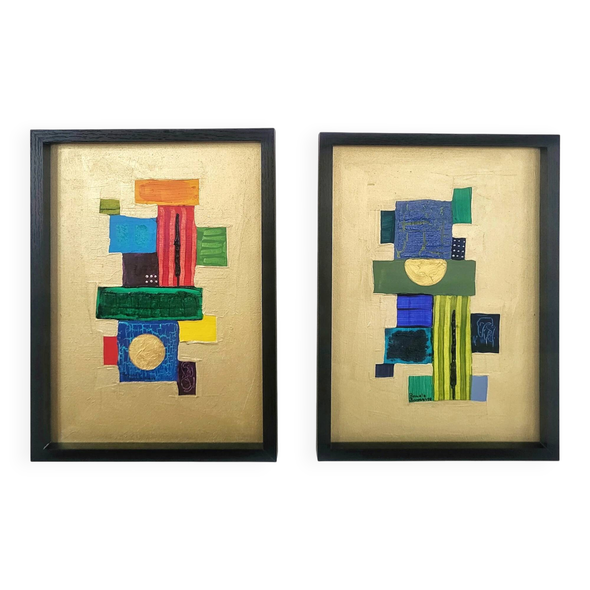 Pair of paintings by Ronald Boonacker