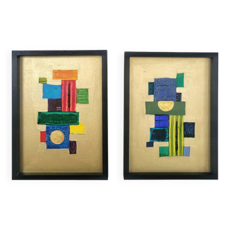 Pair of paintings by Ronald Boonacker