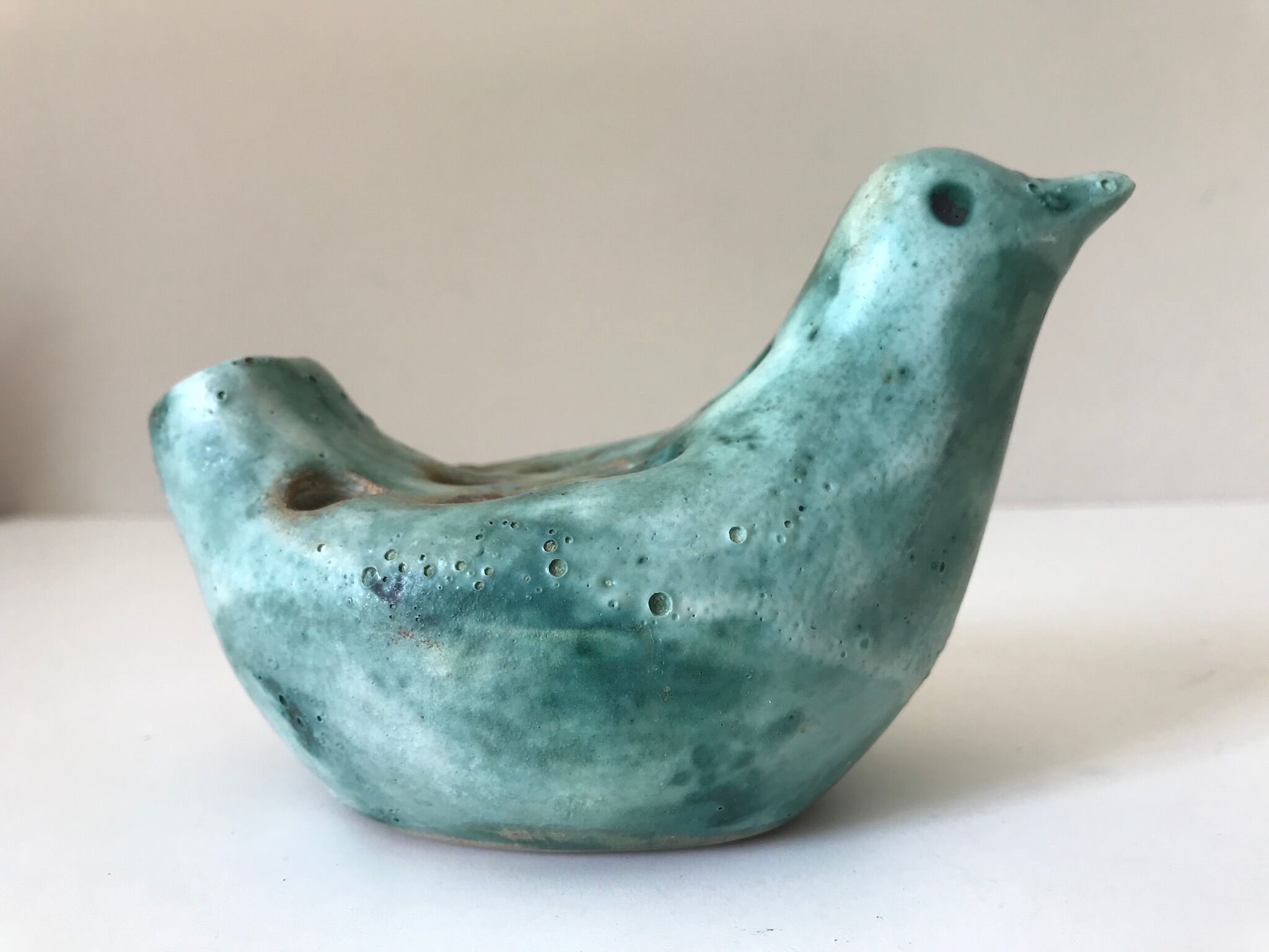 Ceramic flower spade zoomorph 1960