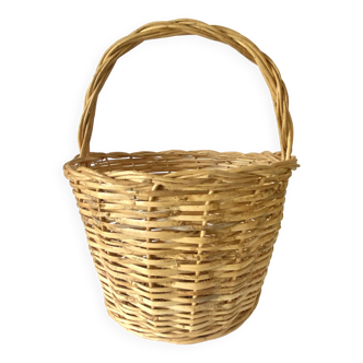 Round rattan basket 35 cm diameter