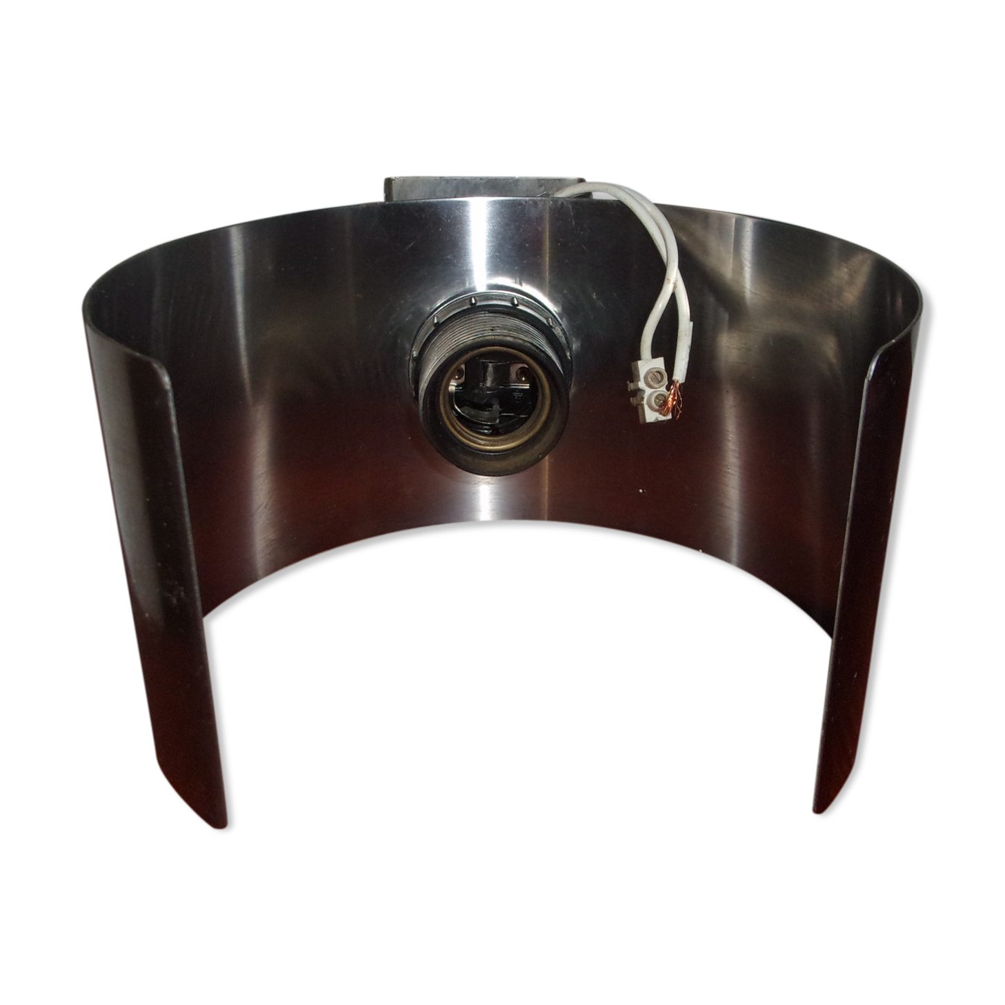 1970 chrome steel wall l ight