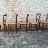 Set of 15 straw chairs