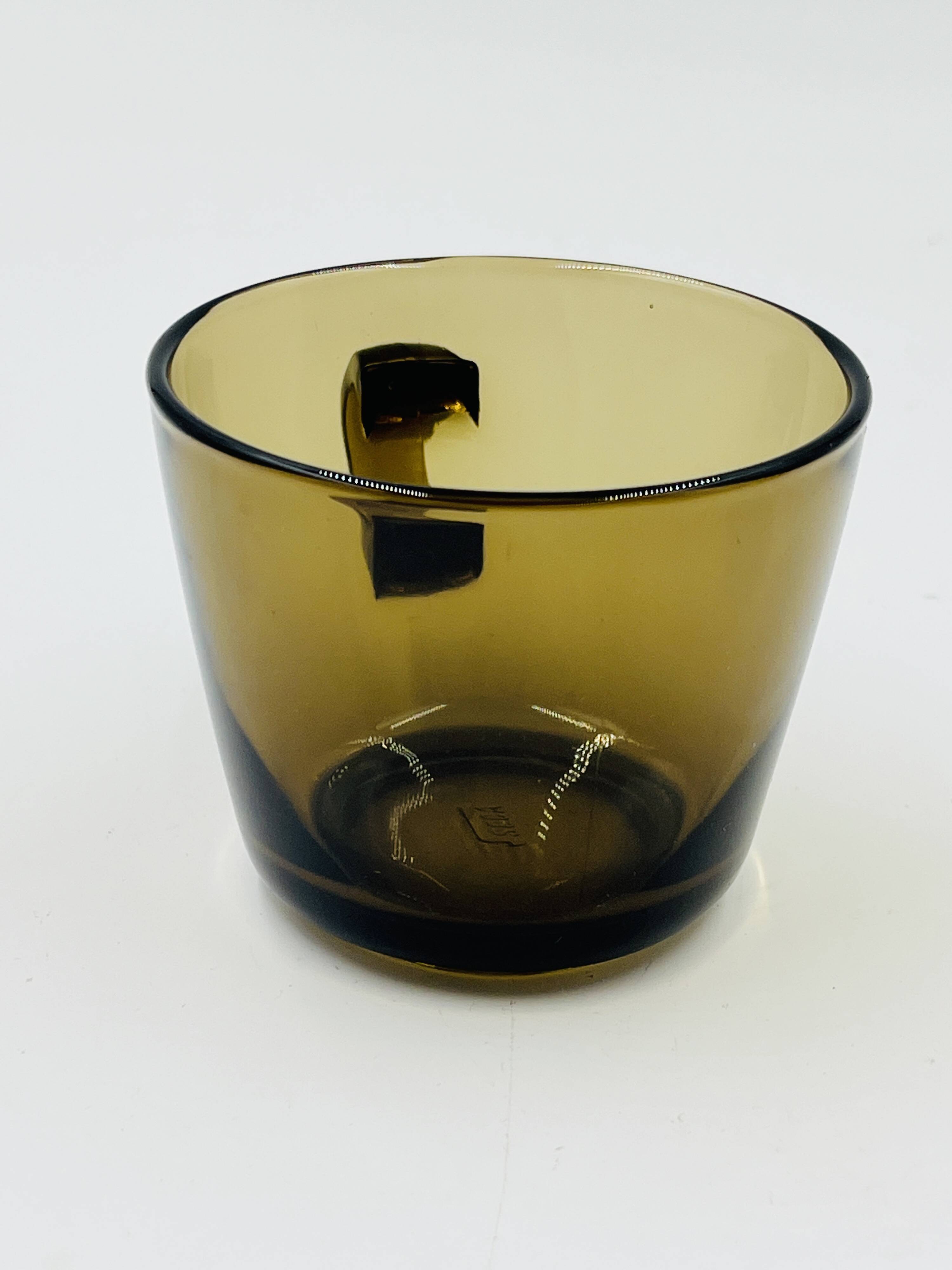 Lot of 6 Vintage Amber Glass Service Station Cups