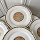 set of 6 flat plates Sarreguemines model "Nomeny" art deco 30s