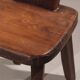 Pair of brutalist chairs in solid elm