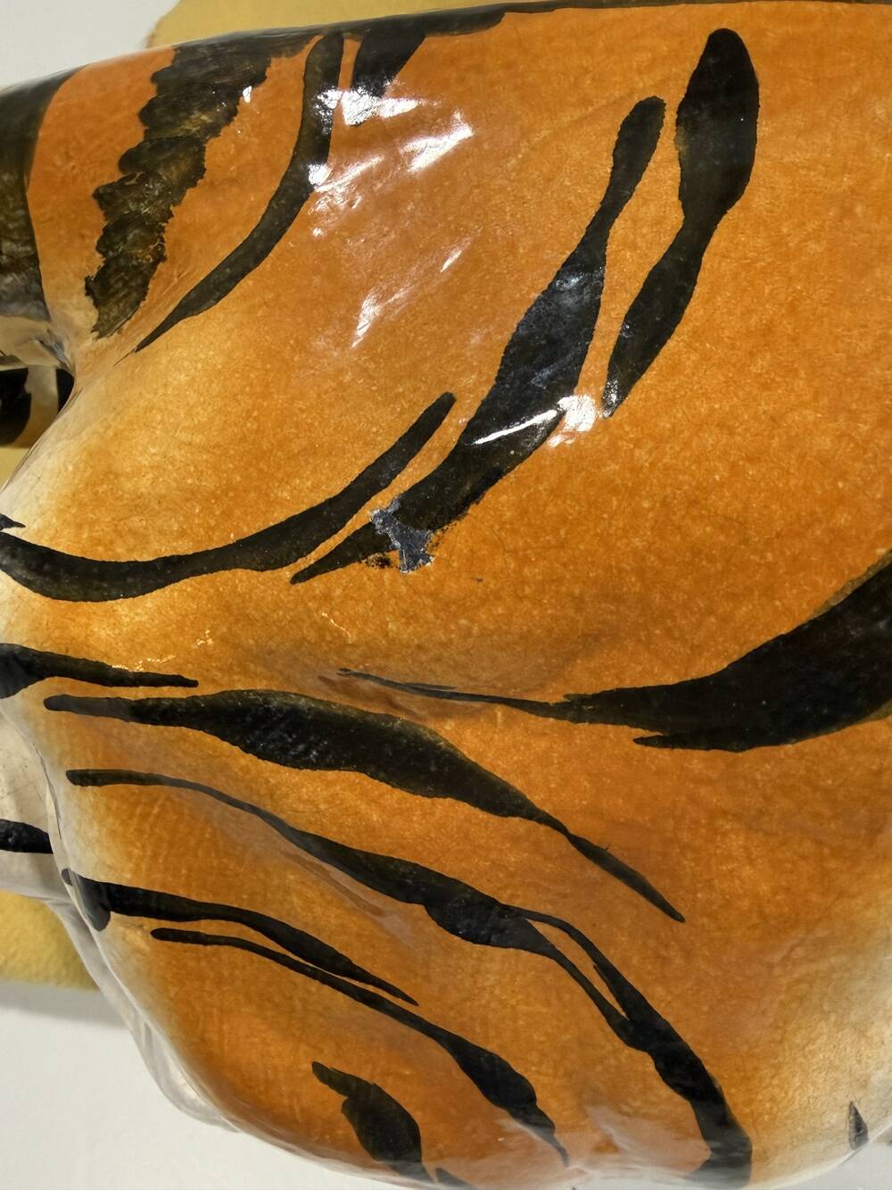 Grand tigre en céramique italienne des années 1970