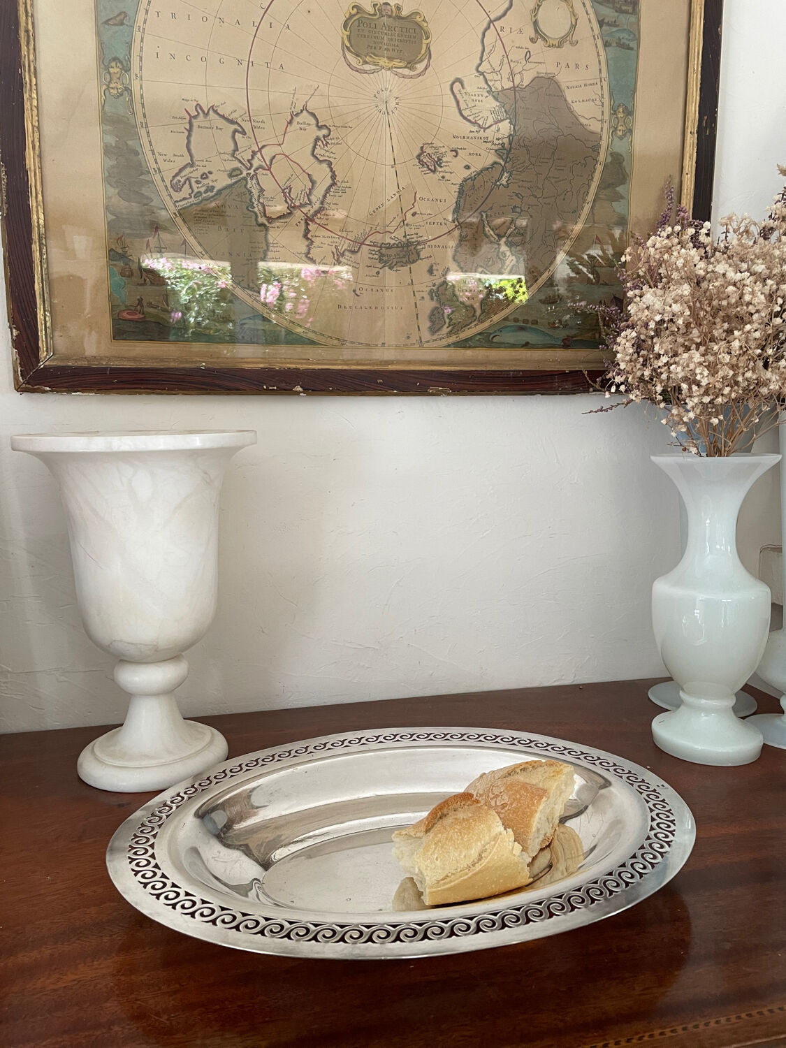 Art Deco silver metal dish