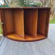 Trieurs de bureau demi cercle à rideau vintage en bois années 60