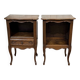 Pair of oak bedside tables in Louis XV style from the 1950s.