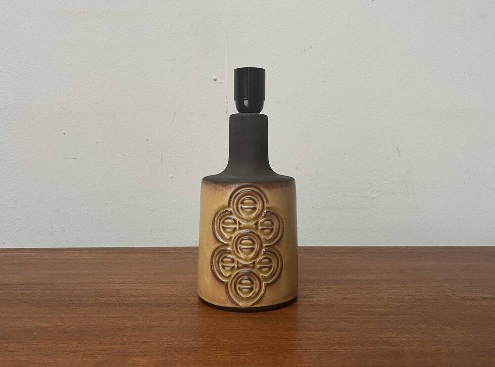 Mid-century Danish studio ceramic table lamp by Frank Keramik, 1960s.