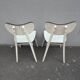 2 chairs in water green formica