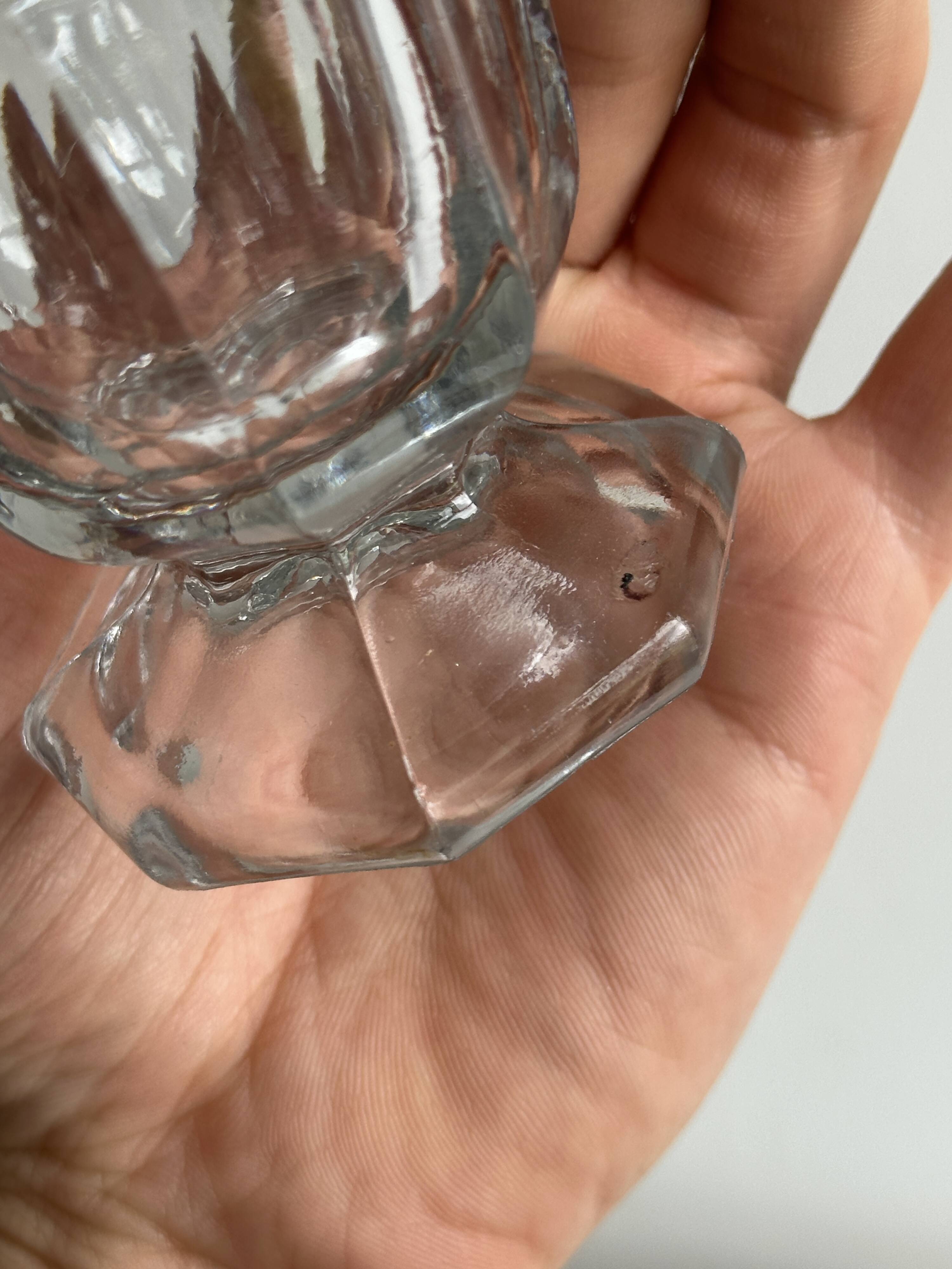 Duo de petits pots en verre épais