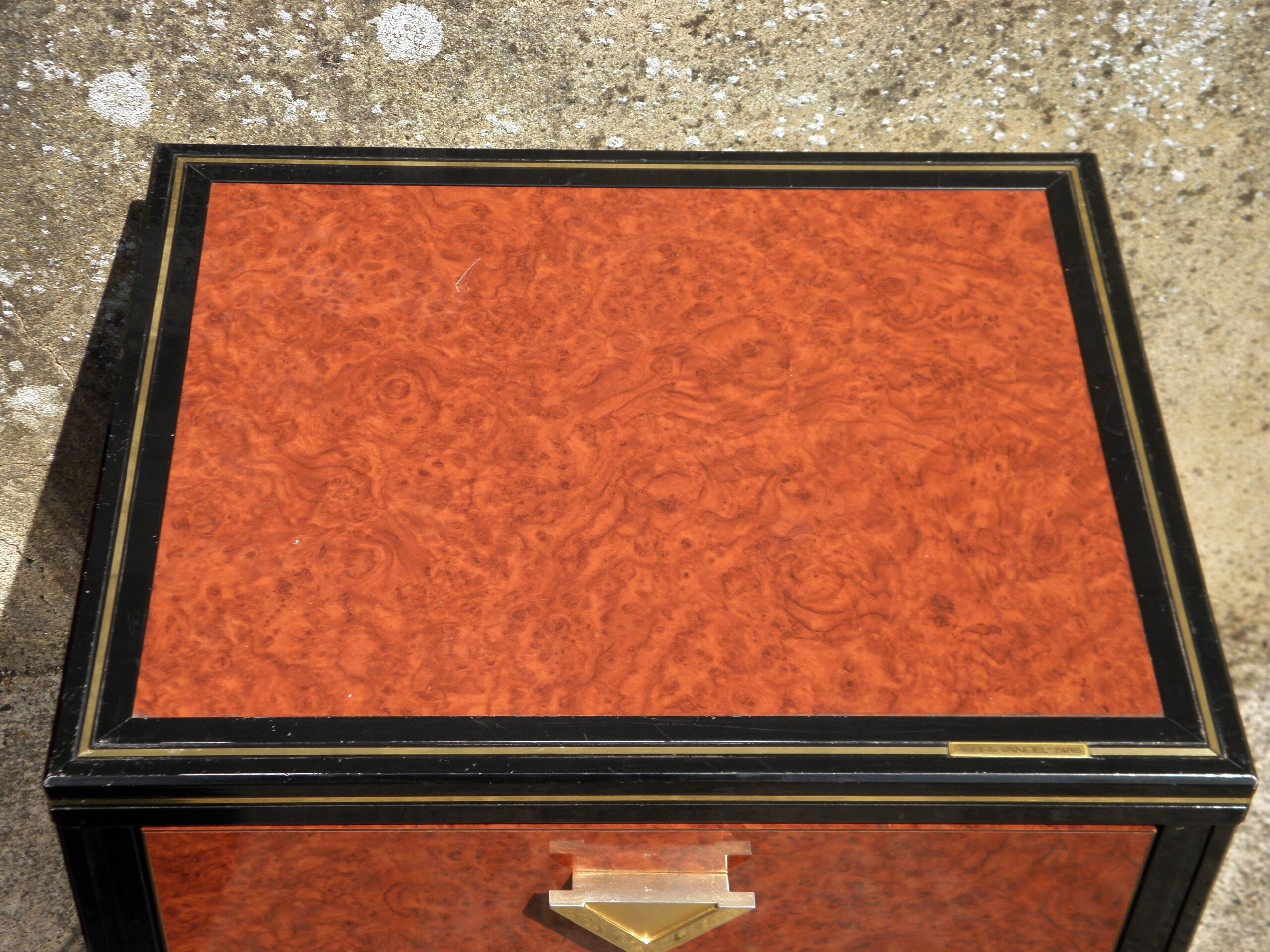 Headboard and bedside tables Pierre Vandel 1980