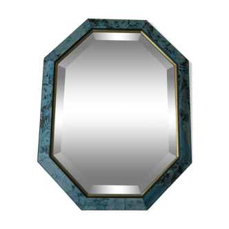 Beveled octagonal mirror 56X44 cm