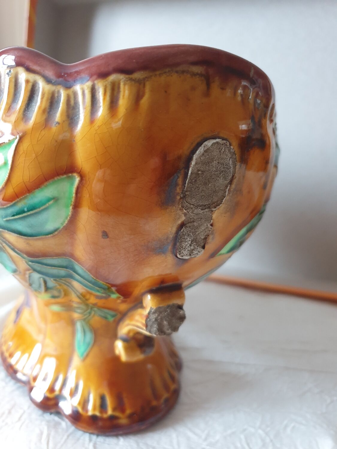 Set vase and planter longchamp iron earth