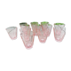 Lot de 12 verres roses