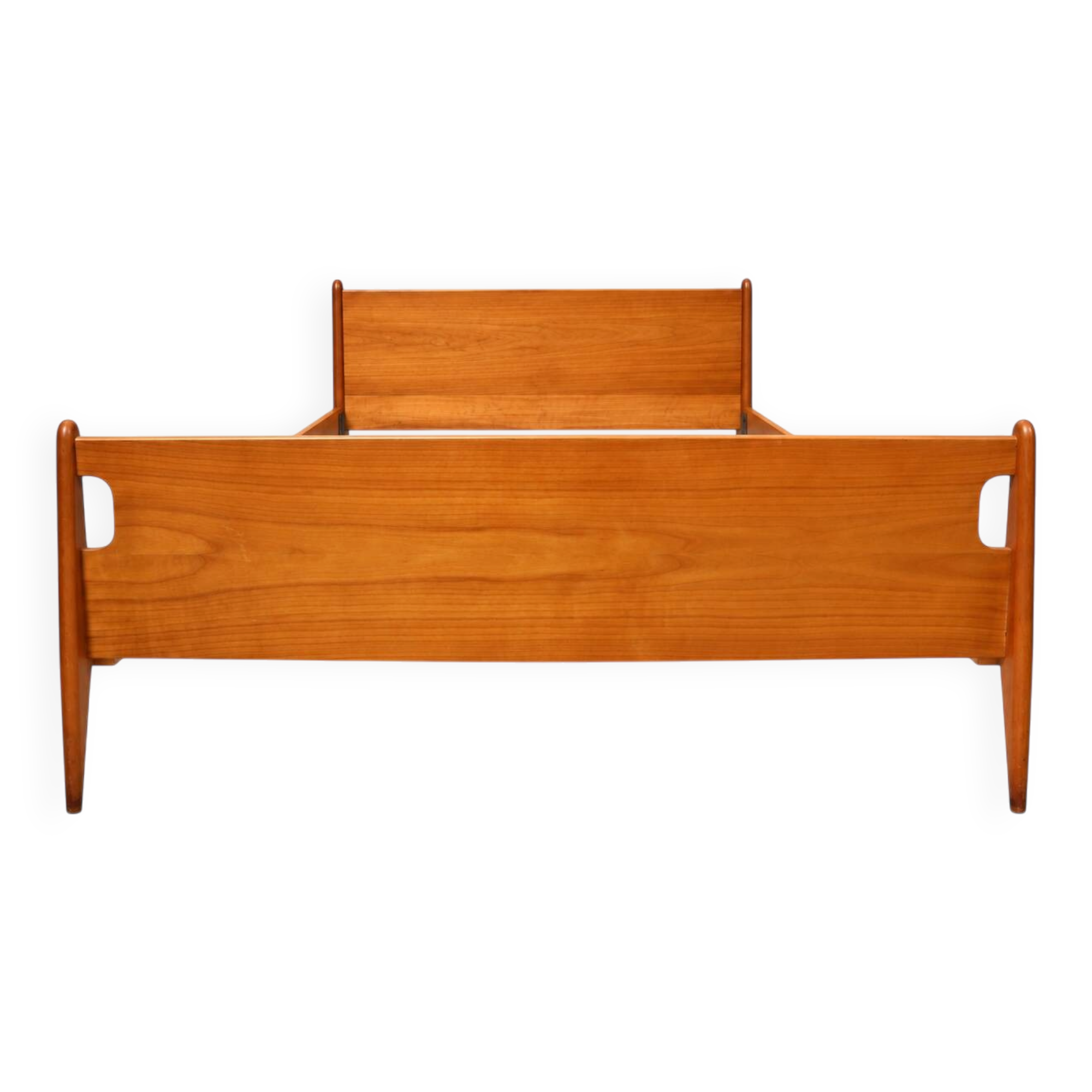 Vintage double bed – wooden bed frame from the 60s