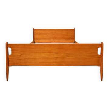 Vintage double bed – wooden bed frame from the 60s
