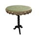 Table française ancienne avec velours et franges, fin du XIXe siècle