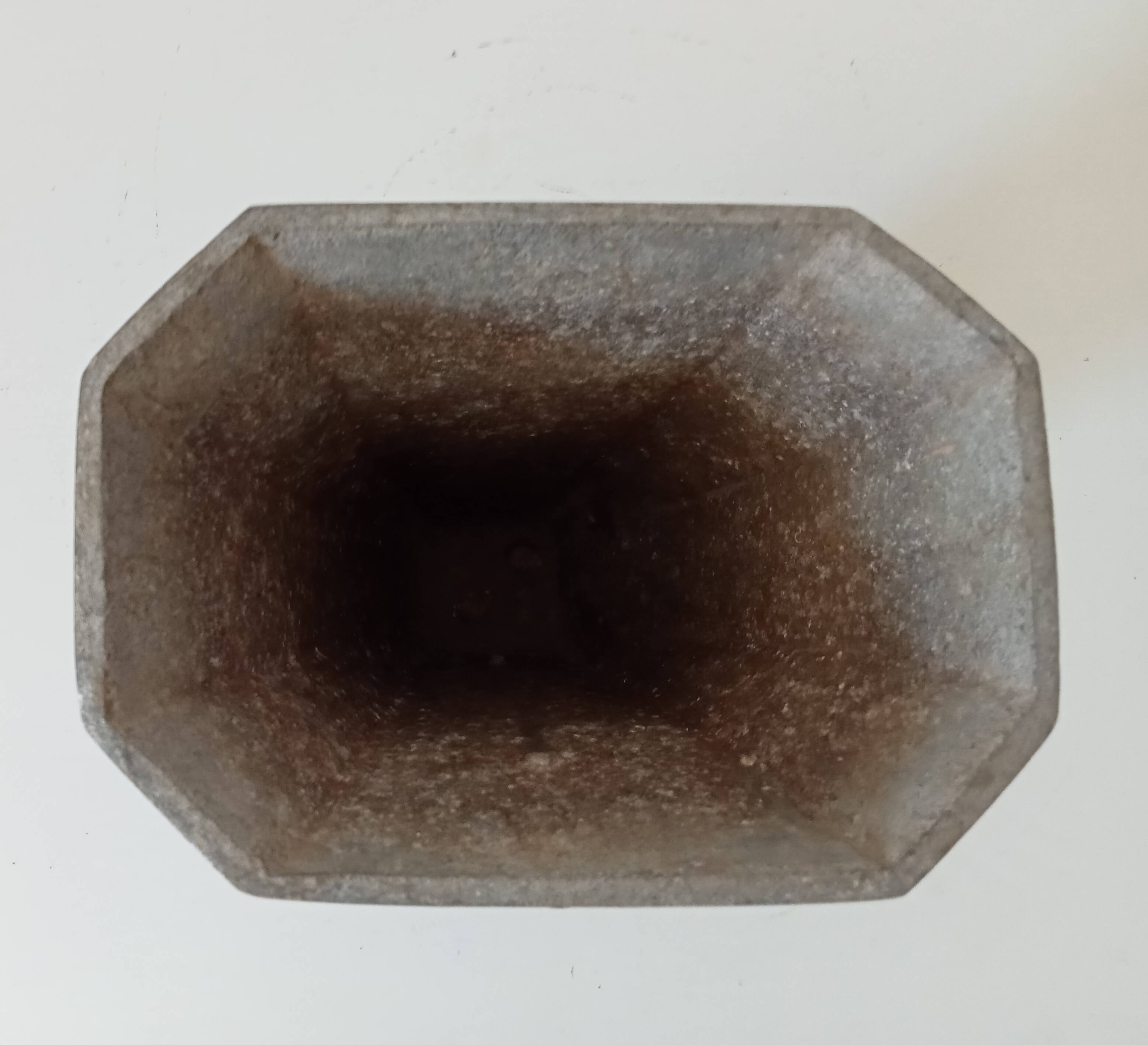 Antique art deco vase in solid aluminum