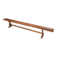 French Extra long solid elm wooden monastery bench, ca. 1850