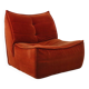 Vintage velvet armchair, 1970