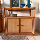 Vintage rattan and cane sideboard