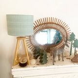 Vintage rattan mirror