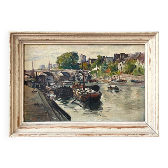 Oil on panel signed and dated 1948