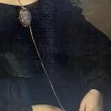Oil on canvas by charles fournier portrait of femme au camee 1840