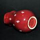 Vintage Elchinger pitcher in glazed ceramic with red polka dots