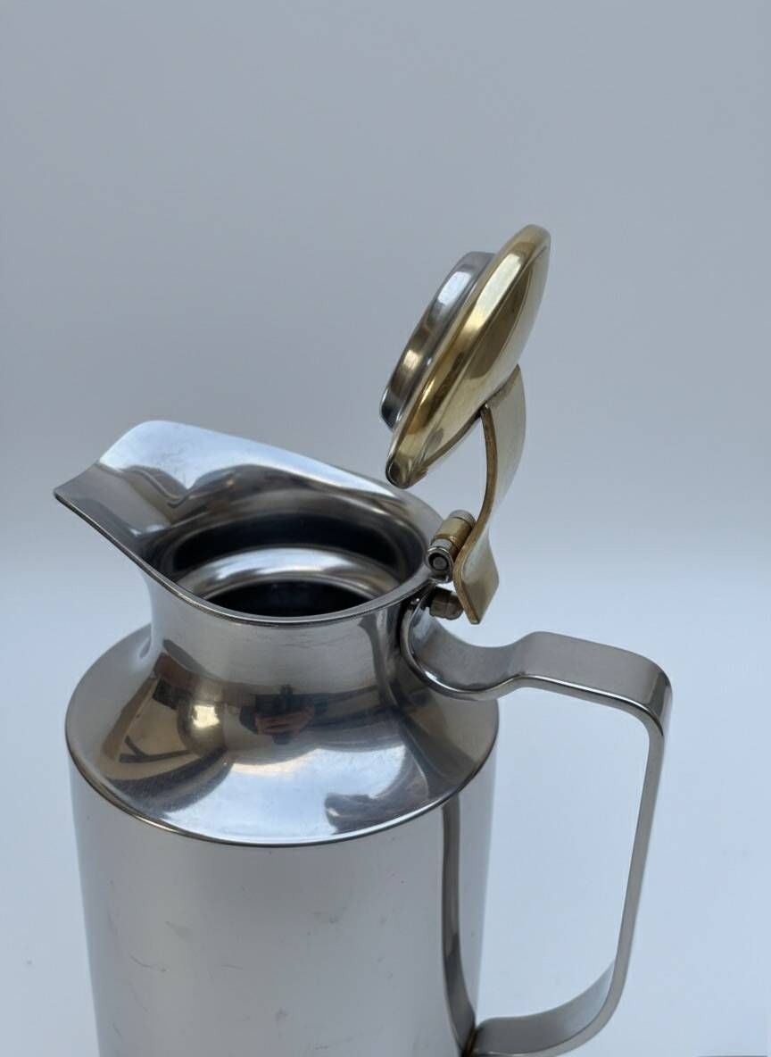 Balzano 3-piece metal and porcelain coffee set, Made in Italy