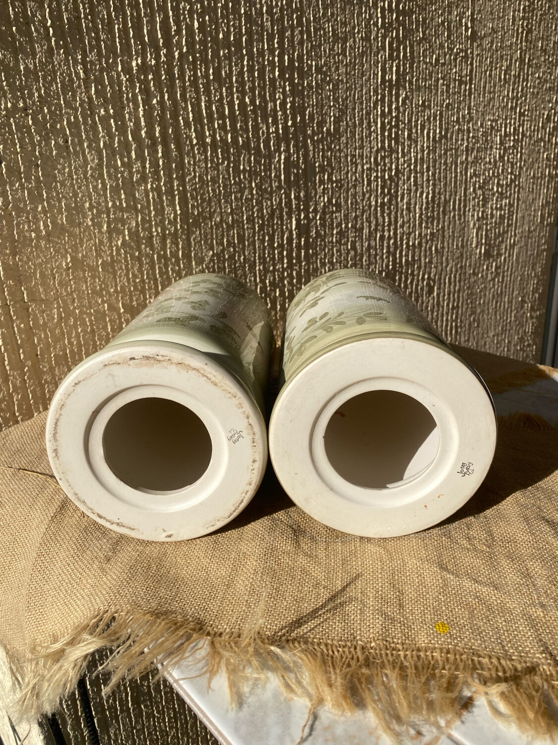 Pair of Jersey Pottery lamp bases