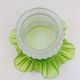 Antique wall lamp with swan neck + pleated green tulip - Art Deco
