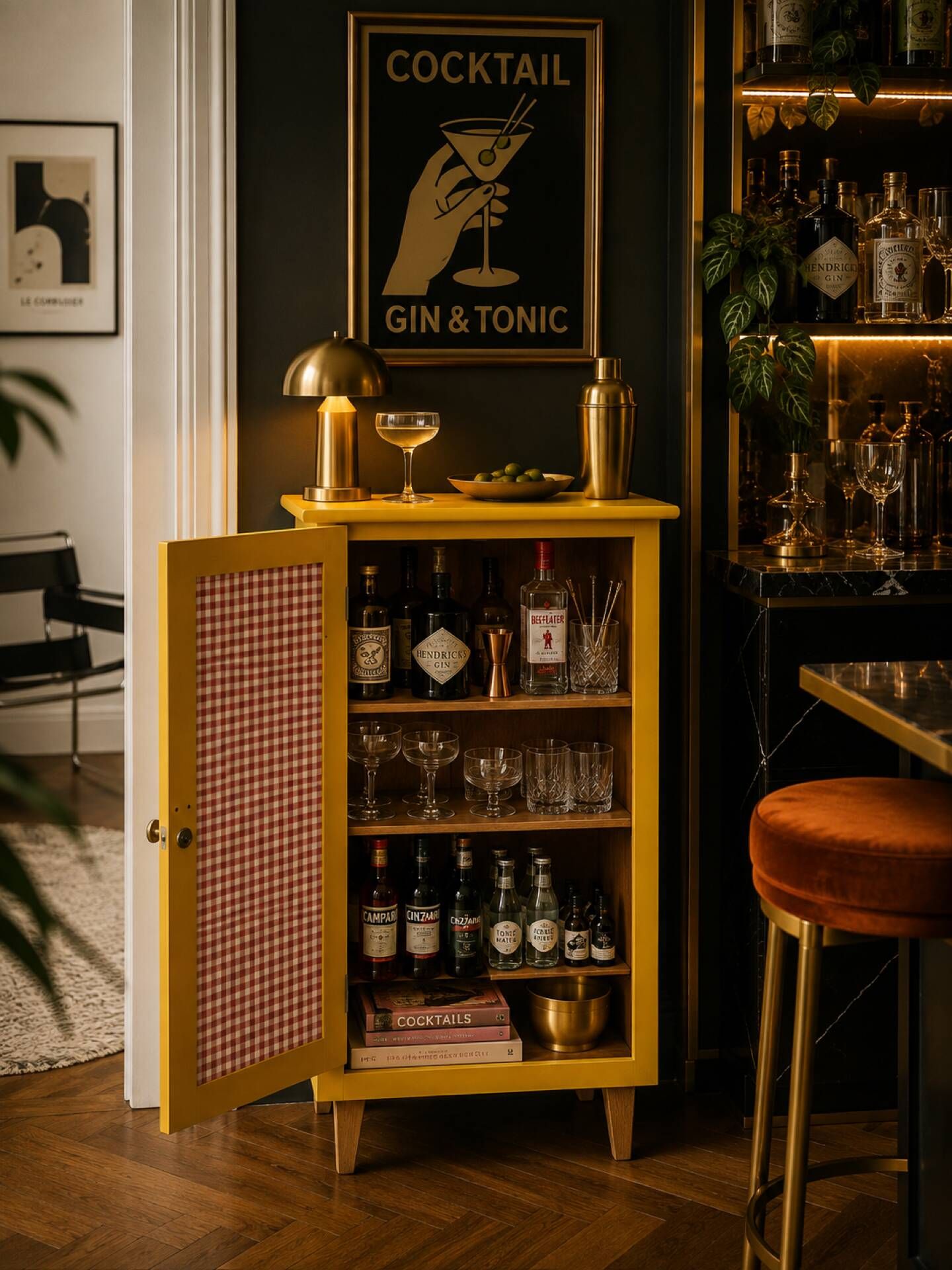 Art Deco ochre yellow Parisian buffet