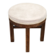 Tabouret rembourré en placage de noyer Art Déco, Tchécoslovaquie, années 1930